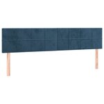 vidaXL Sommier à lattes de lit et matelas Bleu foncé 160x200cm Velours
