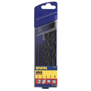 Set de 5 forets hss pro 4/5/6/8/10 mm irwin 10502499