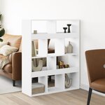 vidaXL Cloison de séparation blanc 100x33x125 5 cm bois d'ingénierie