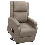 Vidaxl fauteuil releveur inclinable de massage taupe tissu