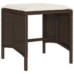 vidaXL Salon de jardin avec coussins 6 Pièces marron résine tressée