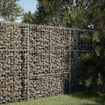 vidaXL Panier gabion avec couvercle 100x100x150 cm fer galvanisé
