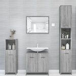 vidaXL Armoire de bain Sonoma gris 30x30x183 5 cm Bois d'ingénierie