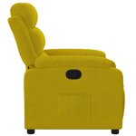 vidaXL Fauteuil inclinable jaune velours