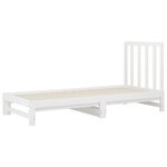 vidaXL Lit coulissant Blanc 2x(90x190) cm Bois de pin massif