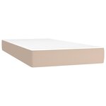 vidaXL Sommier à lattes de lit avec matelas Cappuccino 90x190 cm