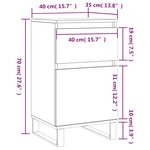 vidaXL Buffet chêne marron 40x35x70 cm bois d'ingénierie