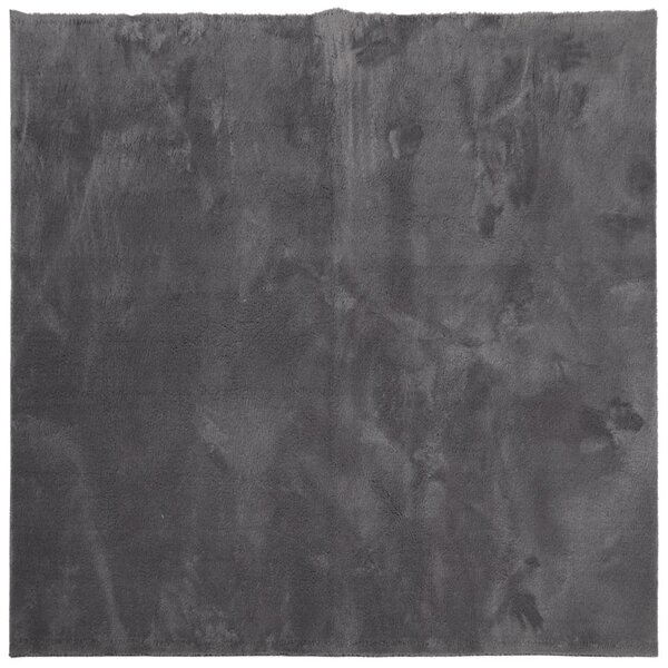 vidaXL Tapis HUARTE à poils courts doux lavable anthracite 240x240 cm