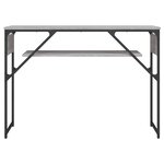 vidaXL Table console avec étagère sonoma gris 105x30x75 cm