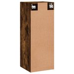 vidaXL Armoire murale chêne fumé 34 5x34x90 cm bois d'ingénierie