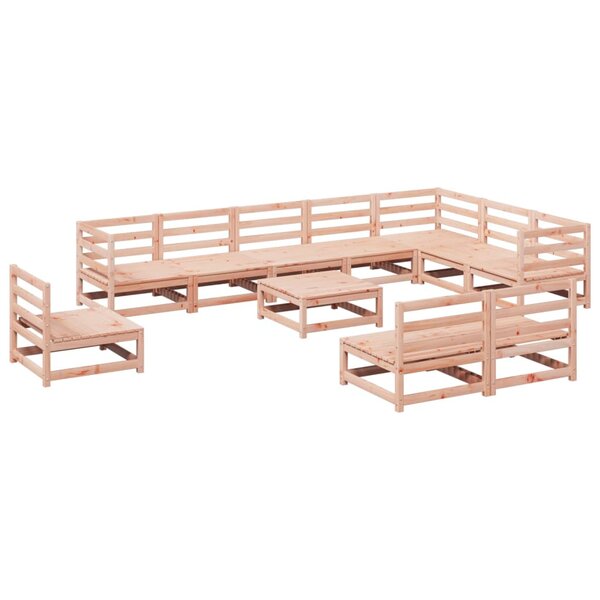 vidaXL Salon de jardin 11 Pièces bois massif sapin de douglas