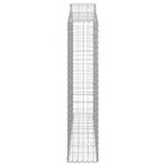 vidaXL Paniers à gabions arqués 8 Pièces 200x30x140/160 cm Fer galvanisé