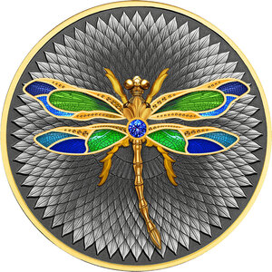 Monnaie DRAGONFLY Wings of Light 2 Oz Argent 5$ Niue 2026