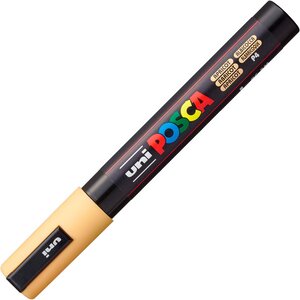 Marqueur pointe conique moyenne pc5m 1 8 - 2 5mm abricot x 6 POSCA