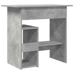 vidaXL Bureau Gris béton 80x45x74 cm Bois d’ingénierie