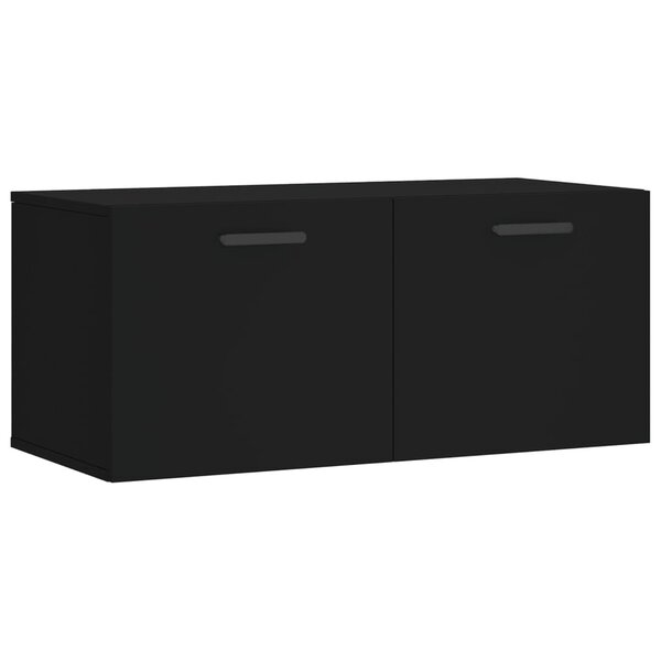 vidaXL Armoire murale noir 80x36 5x35 cm bois d'ingénierie