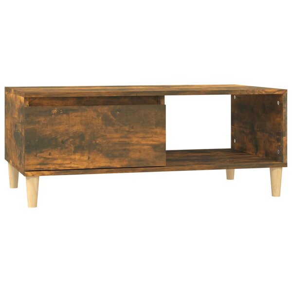 vidaXL Table basse Chêne fumé 90x50x36 5 cm Bois d'ingénierie