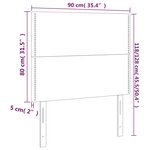 vidaXL Têtes de lit 2 Pièces Cappuccino 90x5x78/88 cm Similicuir