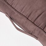 Coussin d'assise rehausseur en suédine Chocolat  50 x 50 x 10 cm - HOMESCAPES