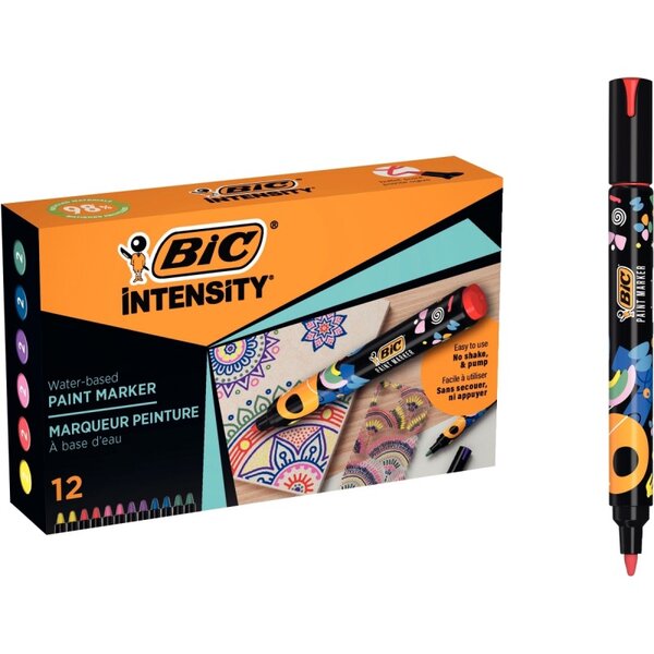 Boîte de 12 marqueurs peinture Intensity assortis