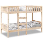 vidaXL Lit superposé 90x190 cm Bois de pin massif