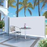 vidaXL Auvent latéral rétractable de patio 140x300 cm Crème