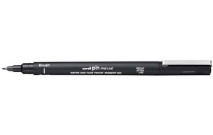 Feutre technique PIN 000200BR N pointe brush noir UNI-BALL
