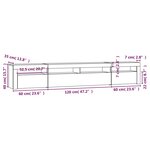 vidaXL Meuble TV avec lumières LED Chêne fumé 240x35x40 cm