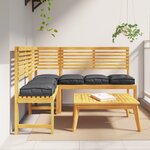 vidaXL Coussins de palette pour siège 6 Pièces Noir 40x40x8 cm Tissu Oxford
