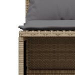 vidaXL Salon de jardin avec coussins 4 Pièces beige résine tressée