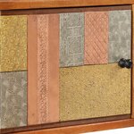 vidaXL Meuble TV avec portes 112x30x40cm bois d'acacia massif et métal