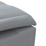 vidaXL Chaise longue de massage avec traversin gris clair tissu