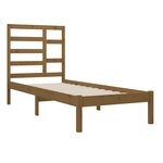 vidaXL Cadre de lit Marron miel Bois massif 100x200 cm