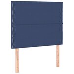 vidaXL Sommier à lattes de lit avec matelas Bleu 90x190 cm Tissu