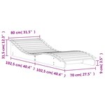 vidaXL Chaise longue blanc 205x80x31 5 cm bois massif de pin
