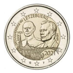 Lot de 4 x 2 euros commémoratives Luxembourg 2021 en 2 versions.