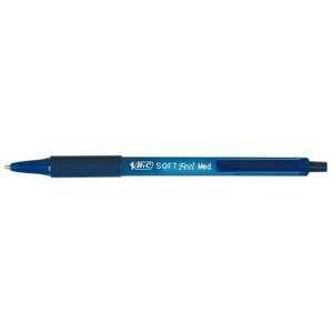 Stylo bille BIC Soft Feel rétractable bleu