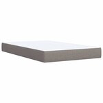 vidaXL Sommier à lattes de lit avec matelas Taupe 90x190 cm Tissu
