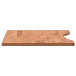 vidaXL Dessus de bureau 80x(36-40)x1 5 cm bois massif de hêtre