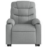 vidaXL Fauteuil inclinable Gris clair Tissu