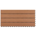 vidaXL Dalles WPC 60x30 cm 6 Pièces 1m² Marron