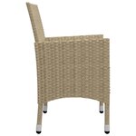 vidaXL Ensemble à manger de jardin 7 Pièces Beige
