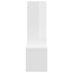 vidaXL Étagères murales 2Pièces blanc brillant 50x15x50cm bois ingénierie