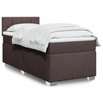 vidaXL Sommier à lattes de lit avec matelas Marron foncé 100x200 cm