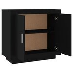 vidaXL Buffet Noir 80x40x75 cm Bois d'ingénierie