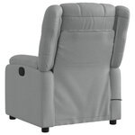 vidaXL Fauteuil de massage inclinable électrique gris clair tissu