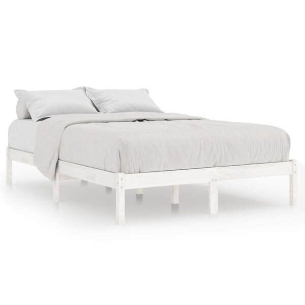 vidaXL Cadre de lit Blanc Bois de pin massif 200x200 cm