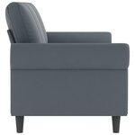 vidaXL Canapé à 3 places Gris foncé 180 cm Velours