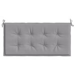 vidaXL Coussin de banc de jardin gris 100x50x4 cm tissu oxford