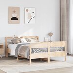 vidaXL Cadre de lit sans matelas 140x200 cm bois massif de pin